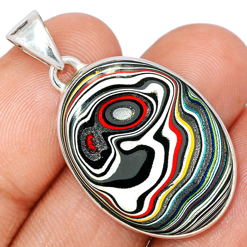 1.5" Fordite Detroite Agate Pendants - FDAP472