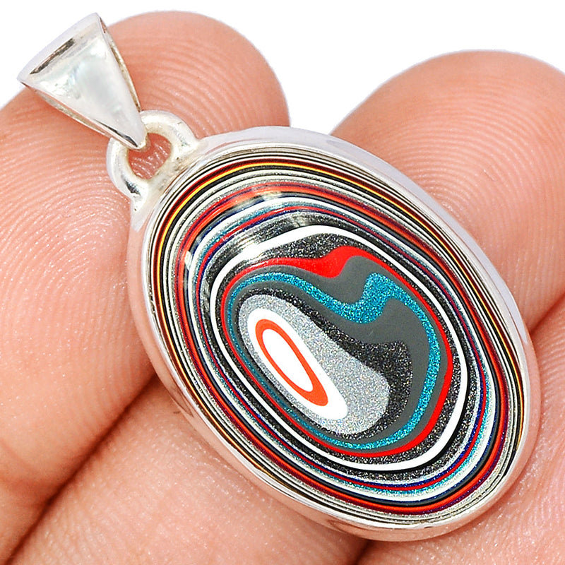 1.3" Fordite Detroite Agate Pendants - FDAP475