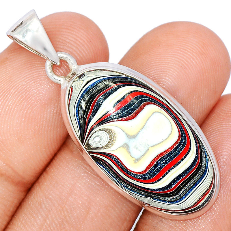 1.6" Fordite Detroite Agate Pendants - FDAP480