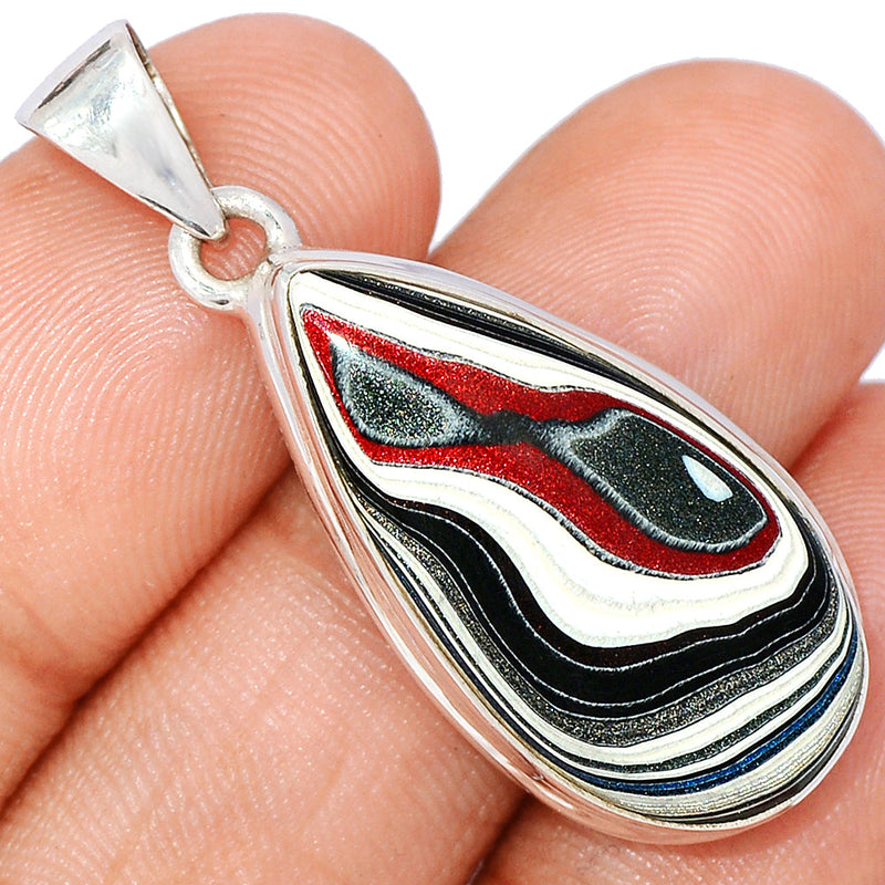 1.6" Fordite Detroite Agate Pendants - FDAP484