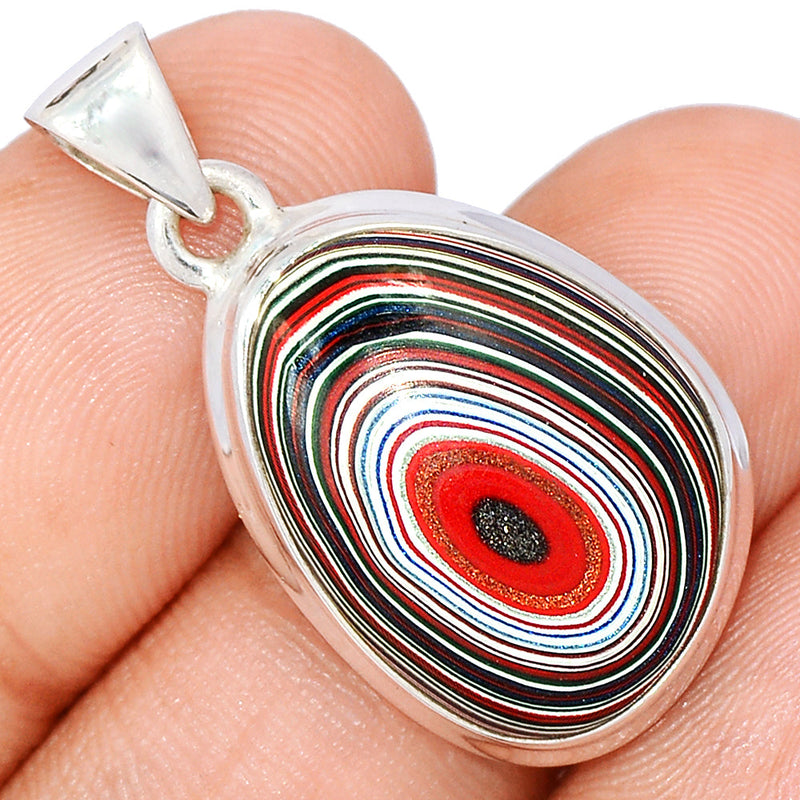 1.2" Fordite Detroite Agate Pendants - FDAP490