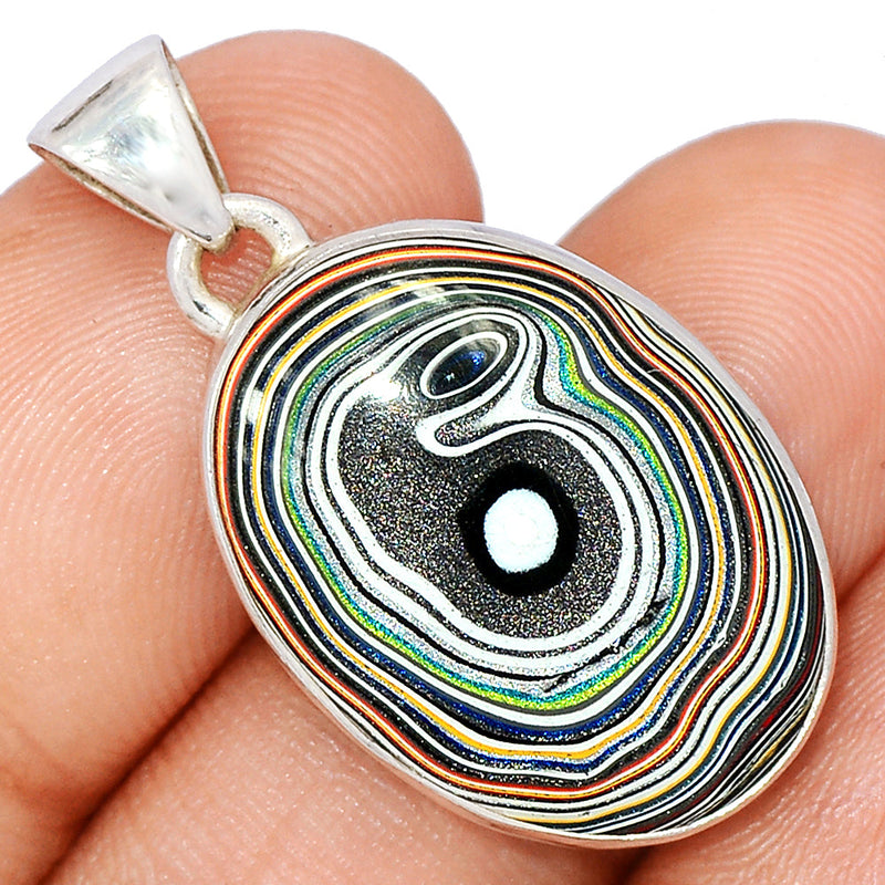 1.3" Fordite Detroite Agate Pendants - FDAP495