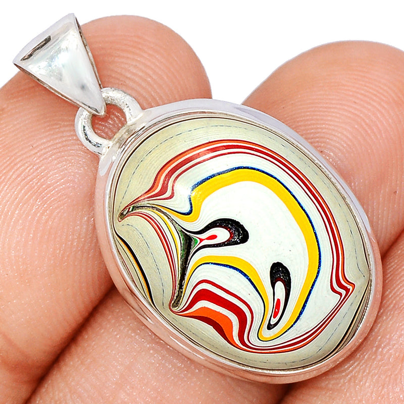 1.2" Fordite Detroite Agate Pendants - FDAP497