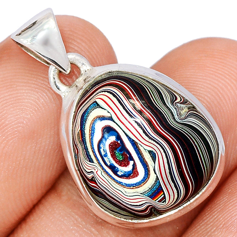 1.1" Fordite Detroite Agate Pendants - FDAP511