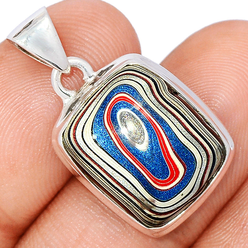 1.1" Fordite Detroite Agate Pendants - FDAP516