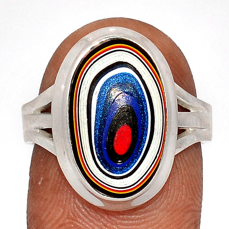 Fordite Detroit Agate Ring - FDAR360