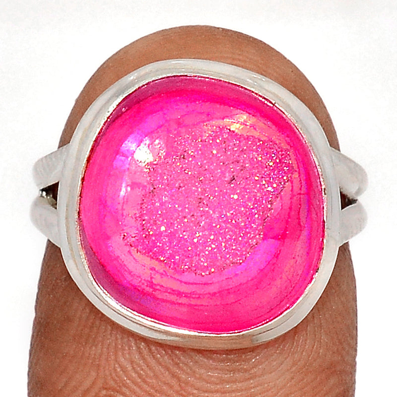 Fleece PInk Aura Druzy Ring - FPDR186