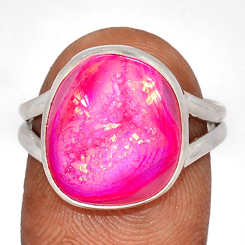 Fleece PInk Aura Druzy Ring - FPDR191