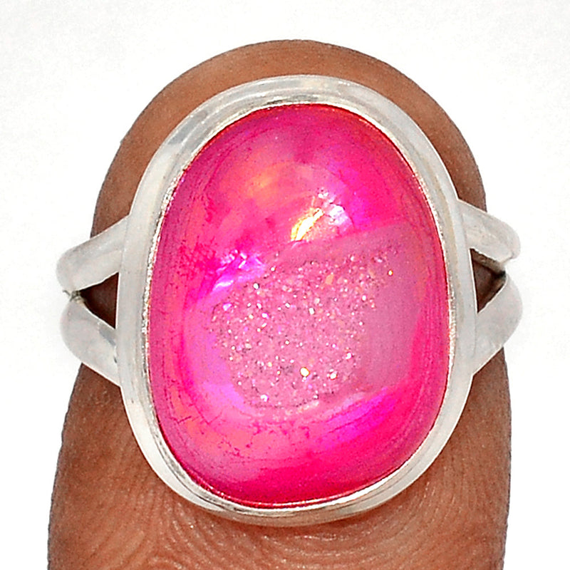 Fleece PInk Aura Druzy Ring - FPDR199