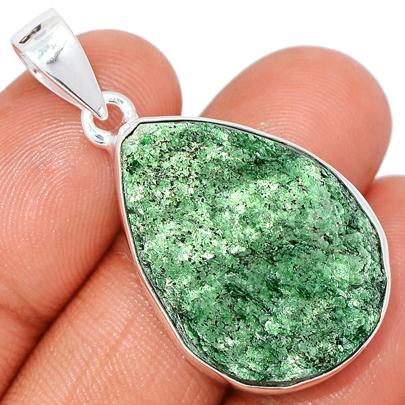 1.6" Fuchsite Green Muscovite Pendants - FUKP304