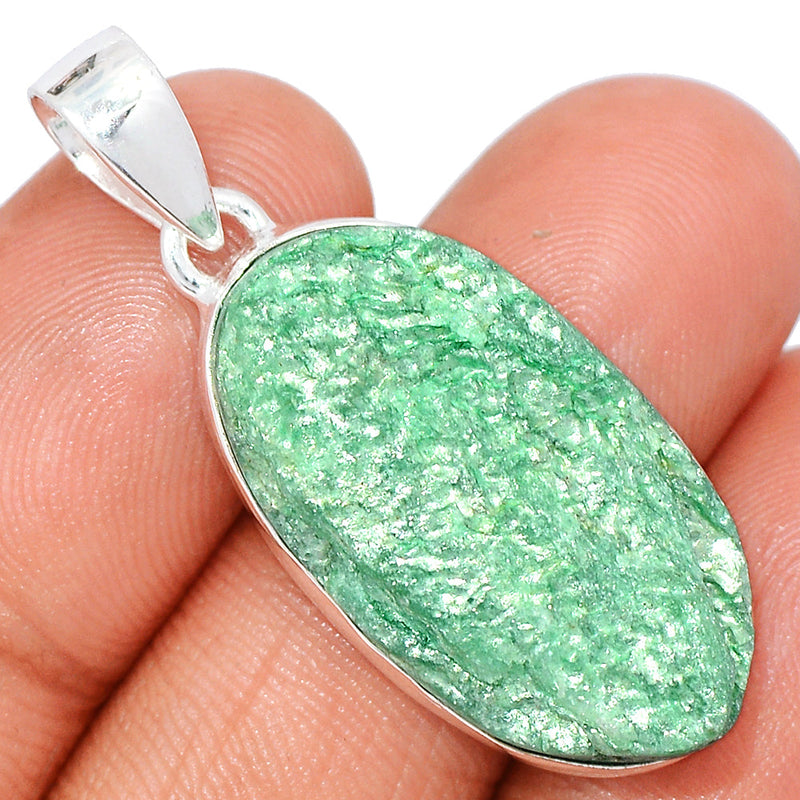 1.5" Fuchsite Green Muscovite Pendants - FUKP306