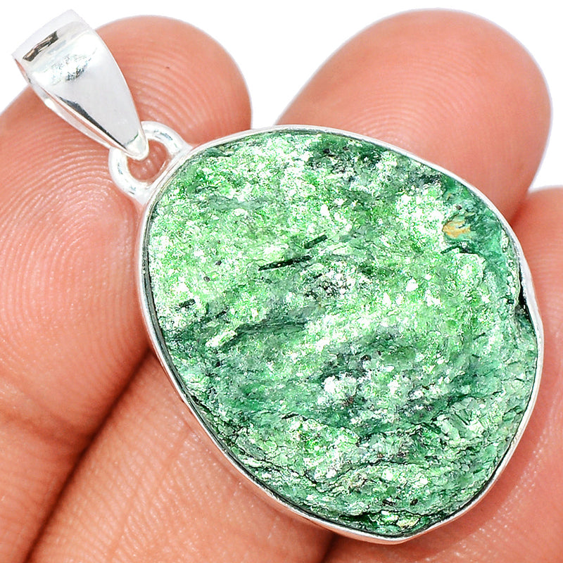 1.6" Fuchsite Green Muscovite Pendants - FUKP309