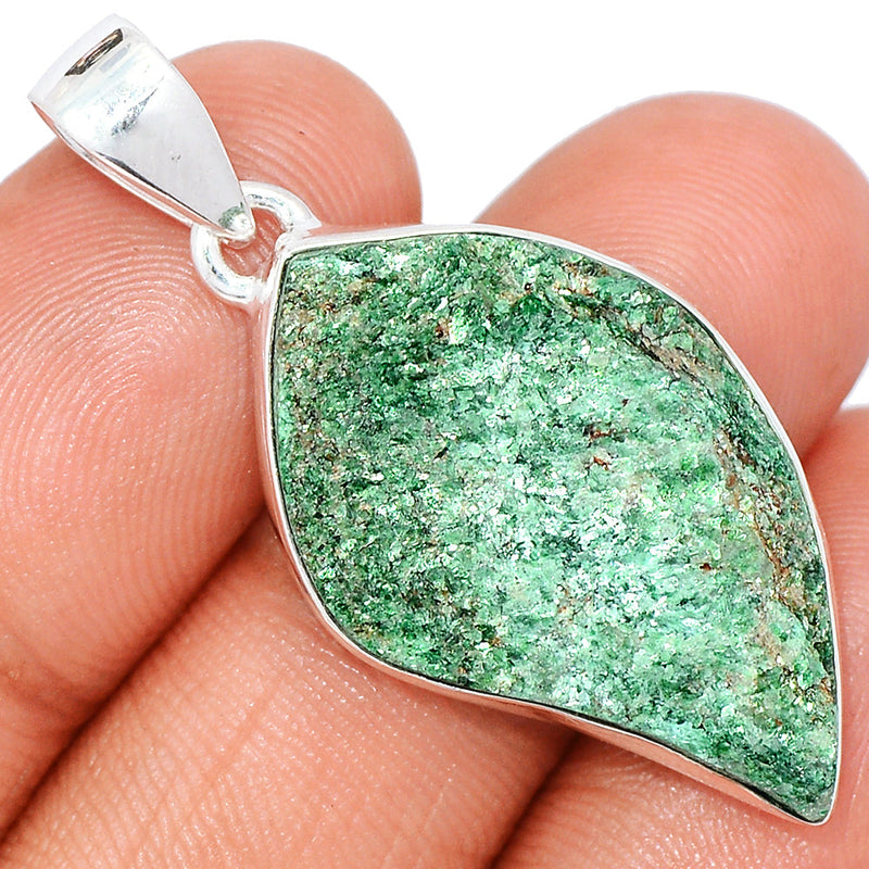 1.6" Fuchsite Green Muscovite Pendants - FUKP310