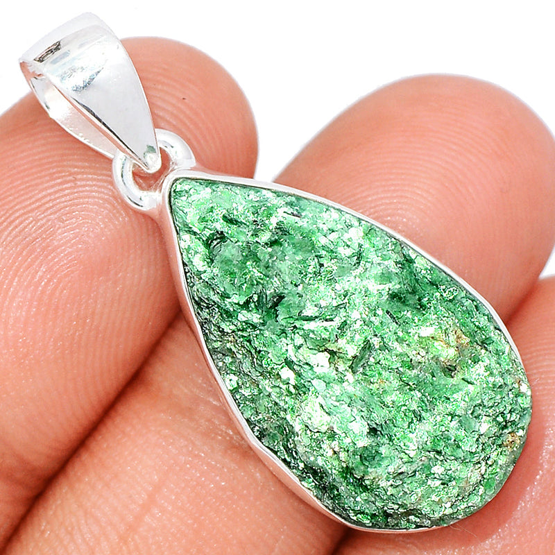 1.5" Fuchsite Green Muscovite Pendants - FUKP311