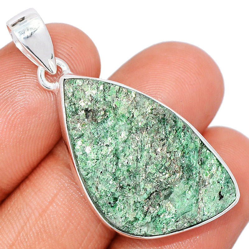 1.7" Fuchsite Green Muscovite Pendants - FUKP312