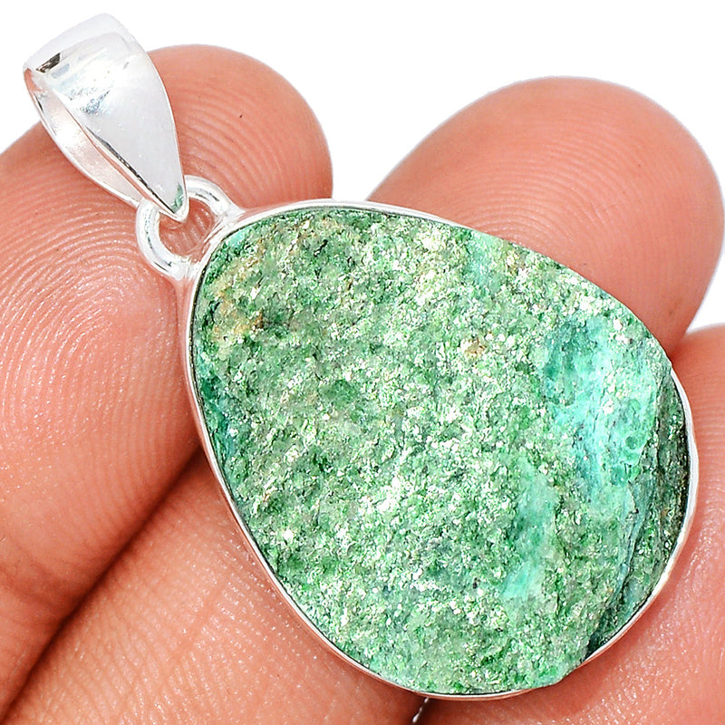 1.5" Fuchsite Green Muscovite Pendants - FUKP313