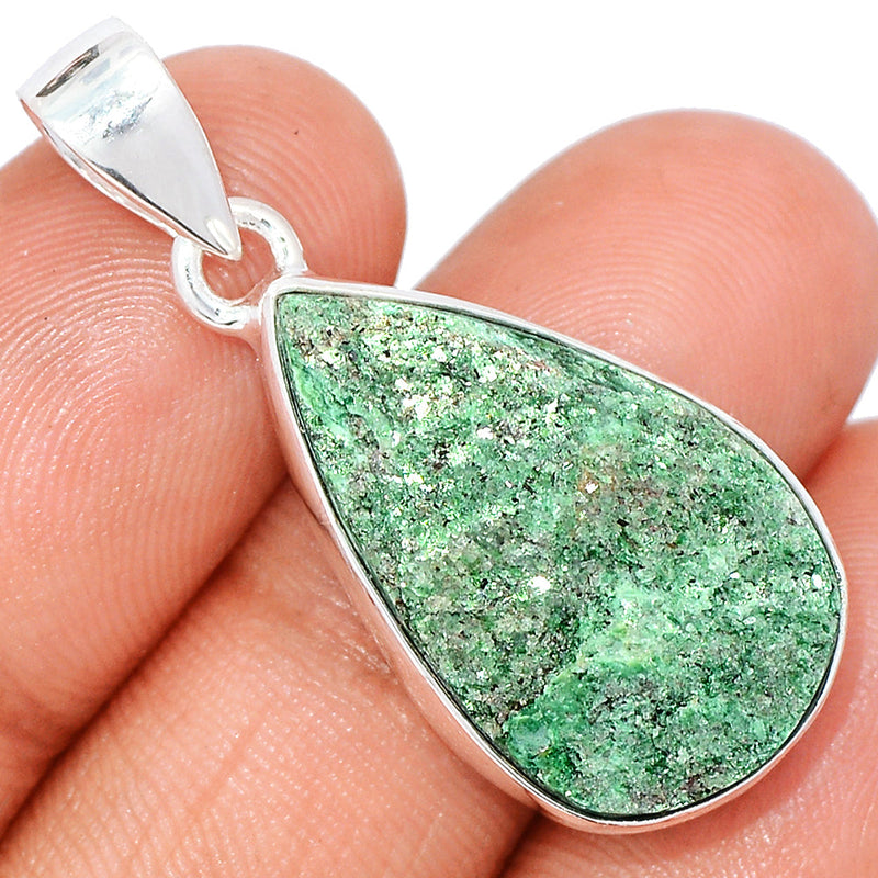 1.5" Fuchsite Green Muscovite Pendants - FUKP316