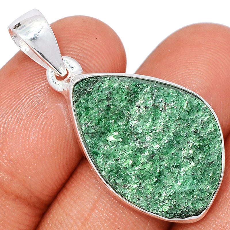 1.5" Fuchsite Green Muscovite Pendants - FUKP317