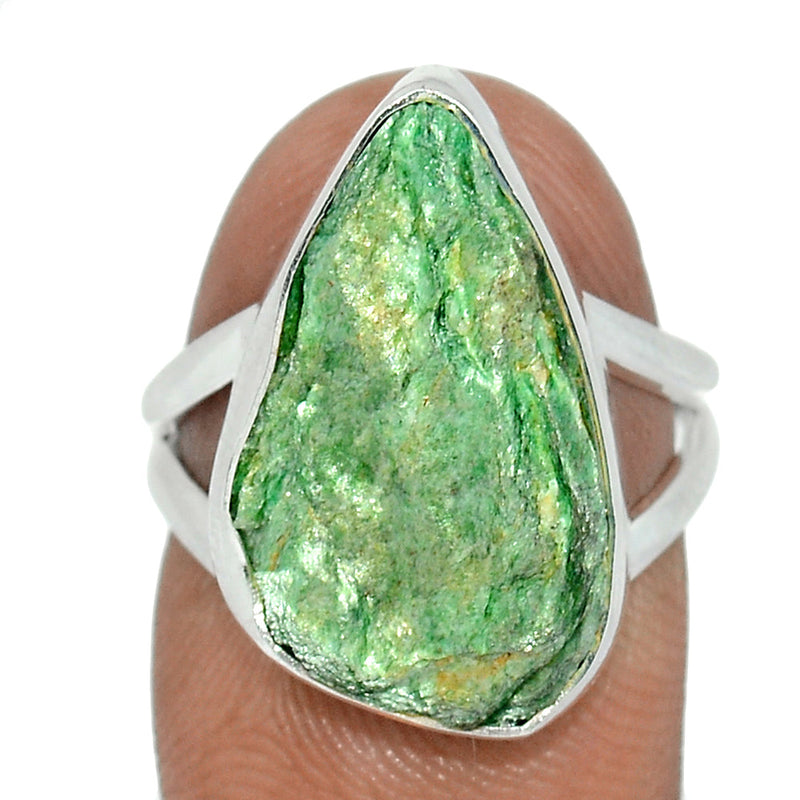 Fuchsite Green Muscovite Ring - FUKR42