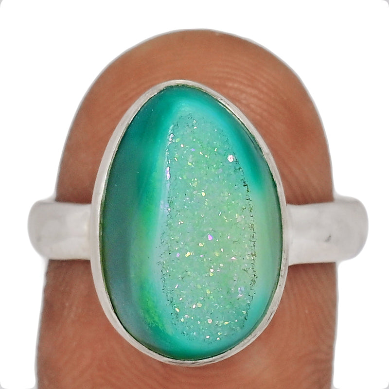 Green Aura Druzy Ring - GADR16