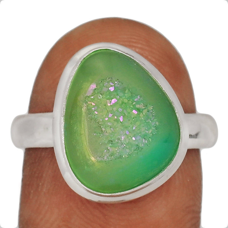 Green Aura Druzy Ring - GADR17