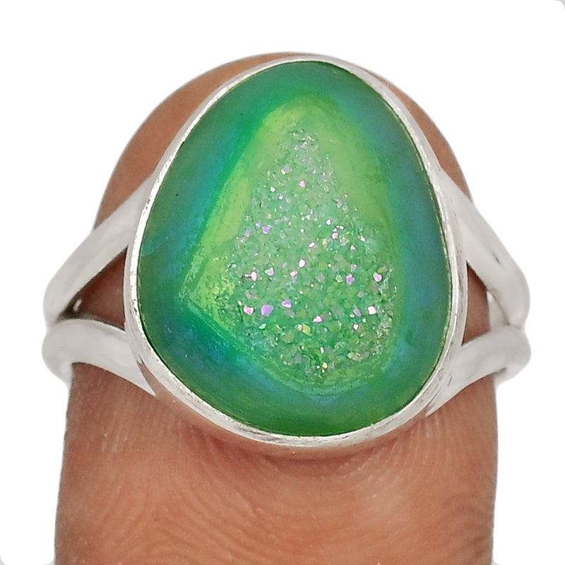 Green Aura Druzy Ring - GADR18