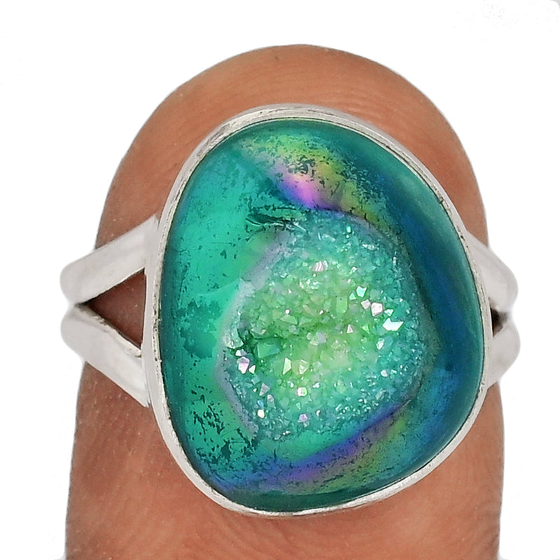 Green Aura Druzy Ring - GADR20