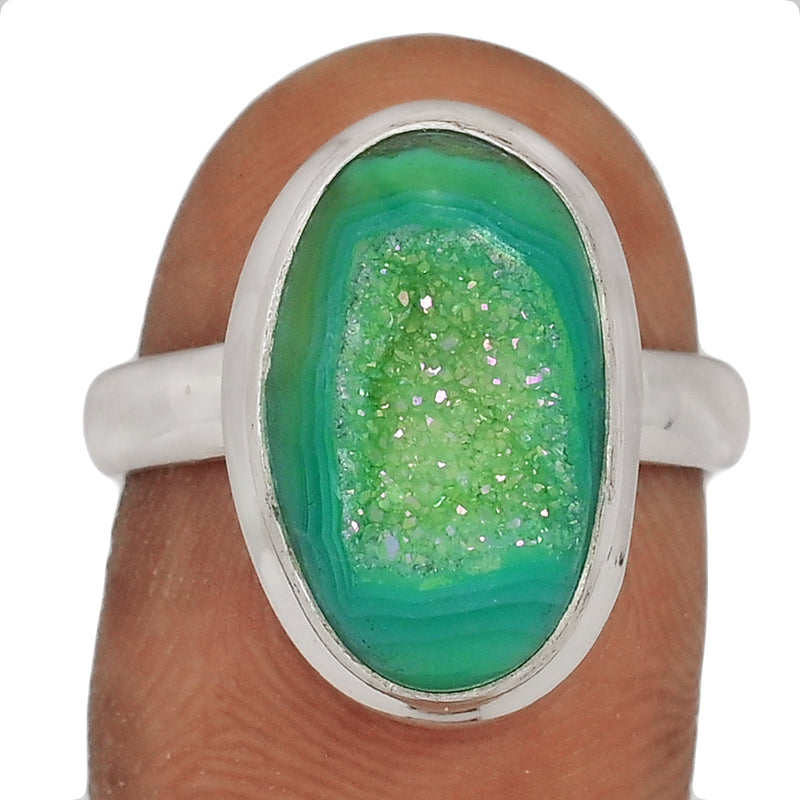 Green Aura Druzy Ring - GADR21