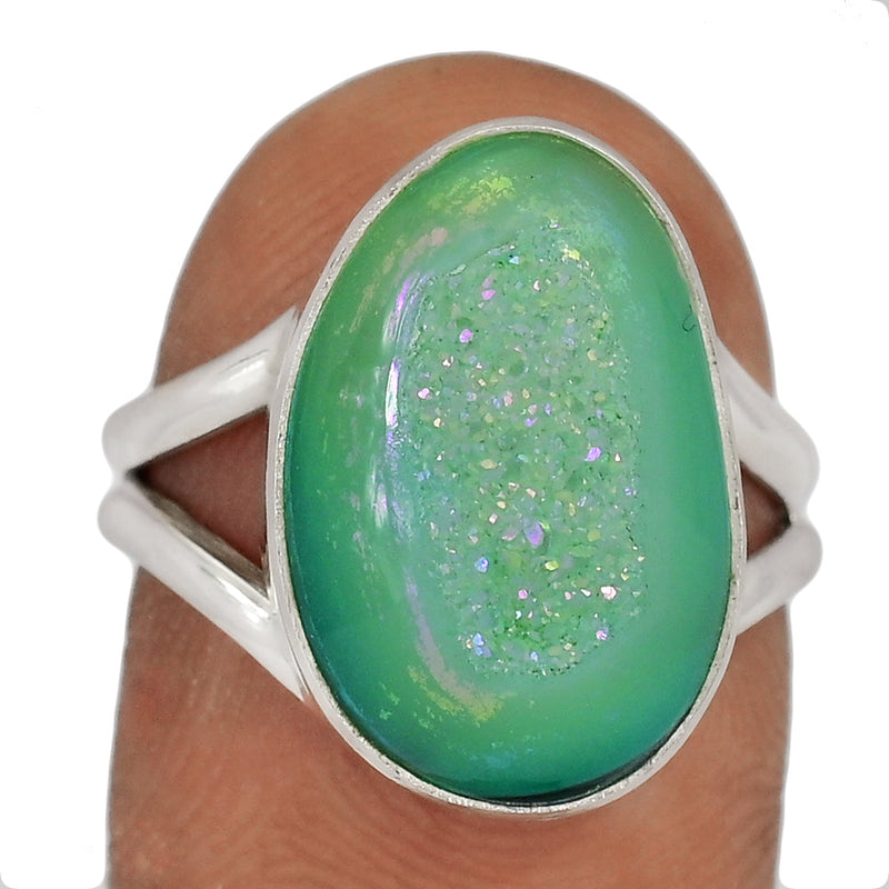 Green Aura Druzy Ring - GADR22