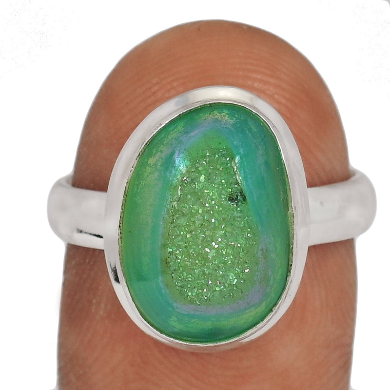 Green Aura Druzy Ring - GADR24