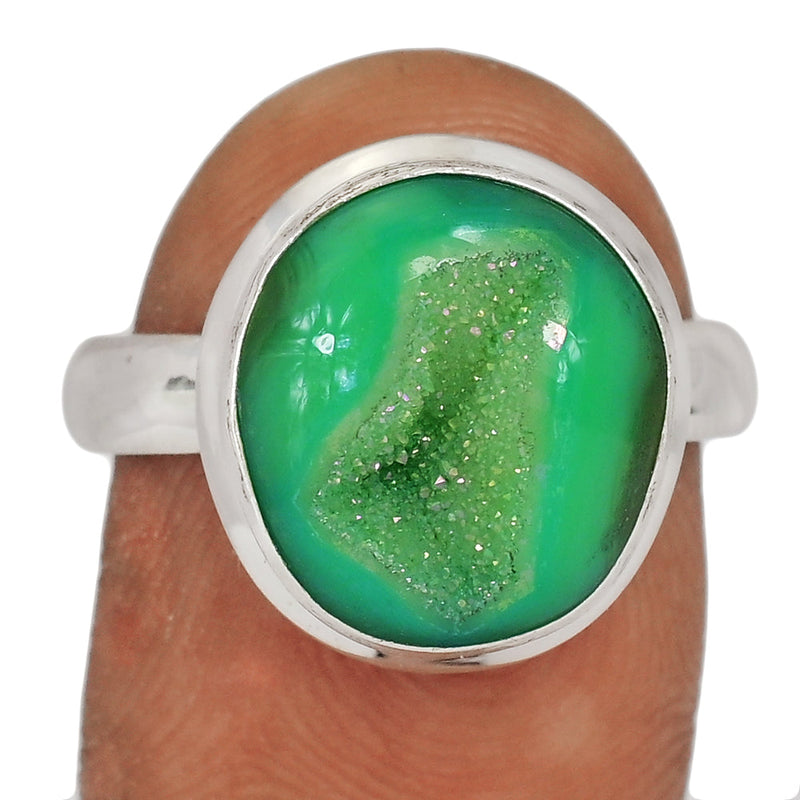 Green Aura Druzy Ring - GADR25