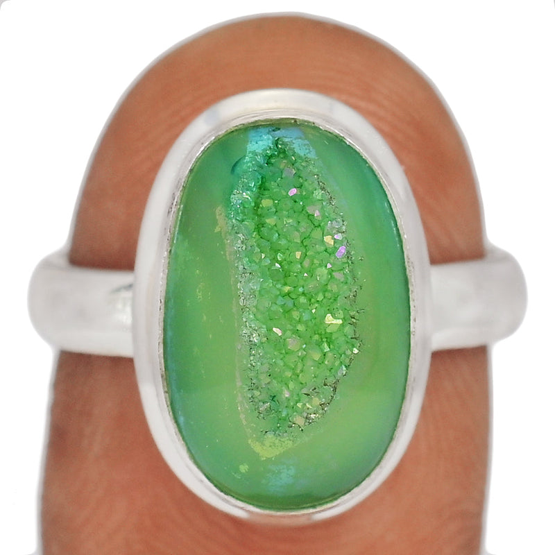 Green Aura Druzy Ring - GADR26