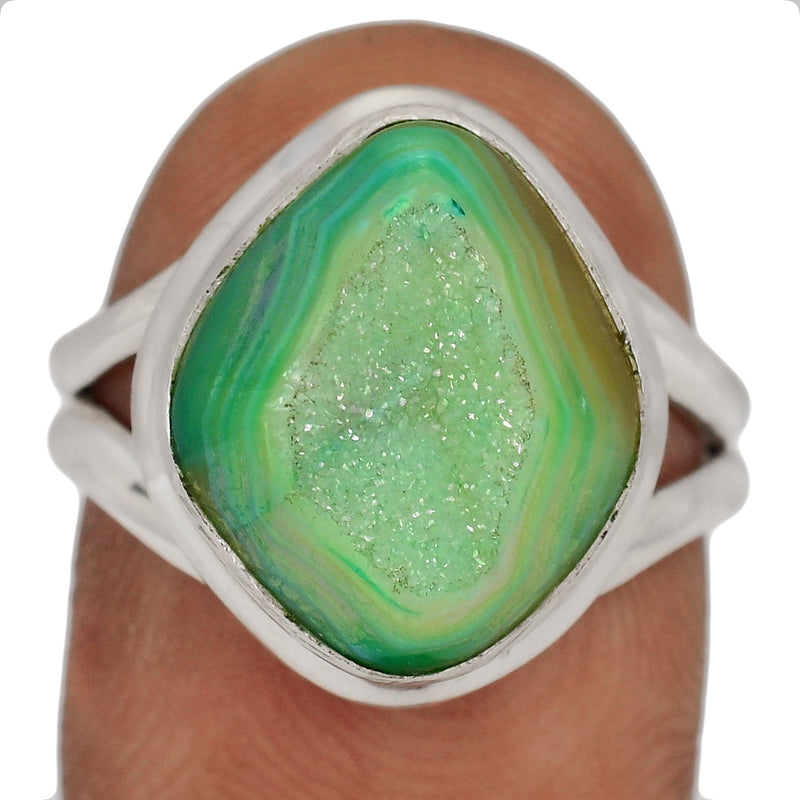 Green Aura Druzy Ring - GADR27