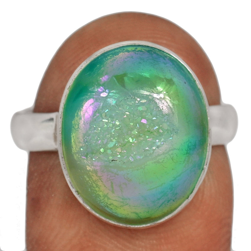 Green Aura Druzy Ring - GADR28