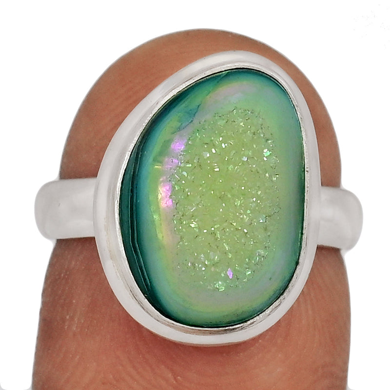 Green Aura Druzy Ring - GADR29