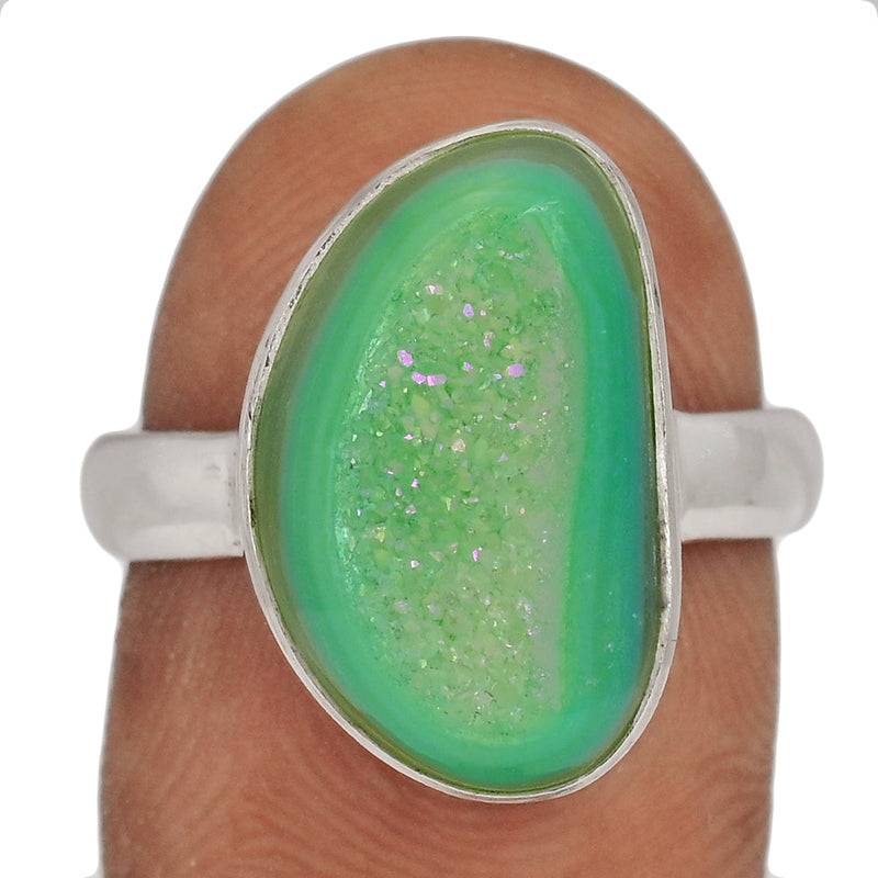 Green Aura Druzy Ring - GADR30