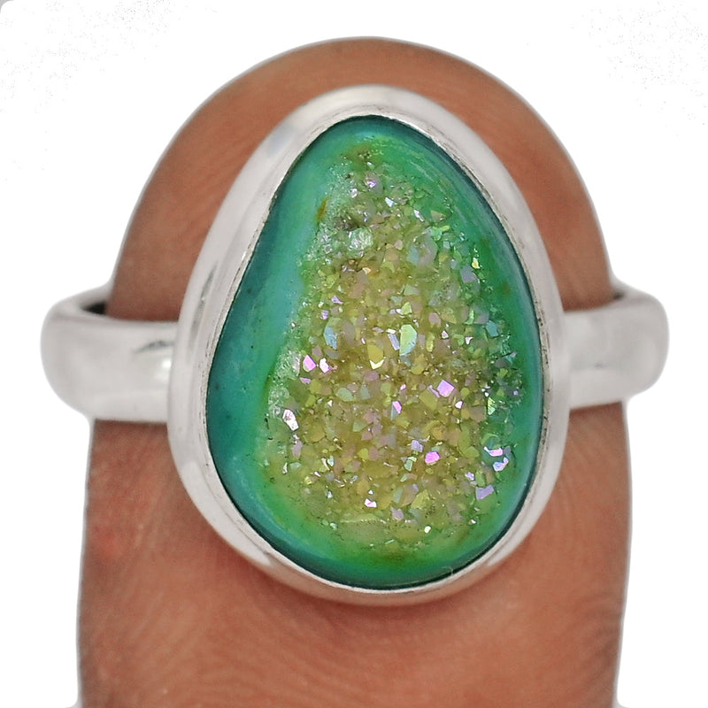 Green Aura Druzy Ring - GADR31