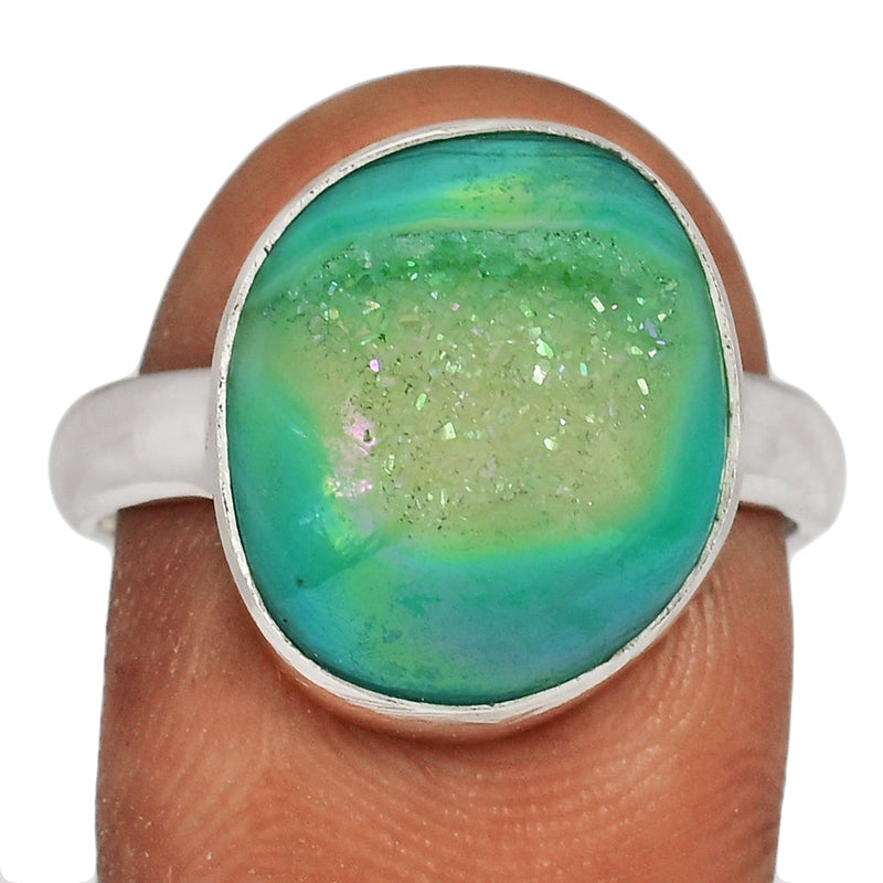 Green Aura Druzy Ring - GADR32