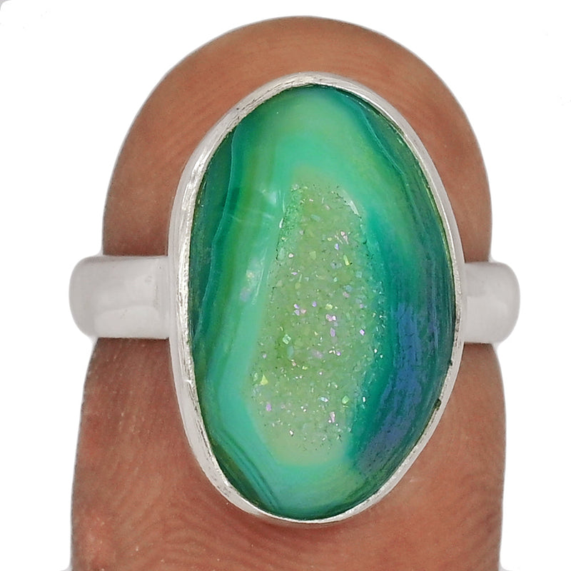 Green Aura Druzy Ring - GADR34