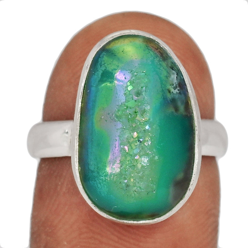 Green Aura Druzy Ring - GADR35