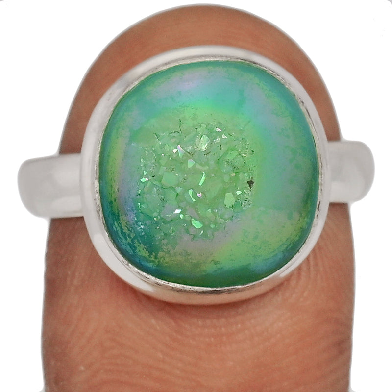 Green Aura Druzy Ring - GADR37