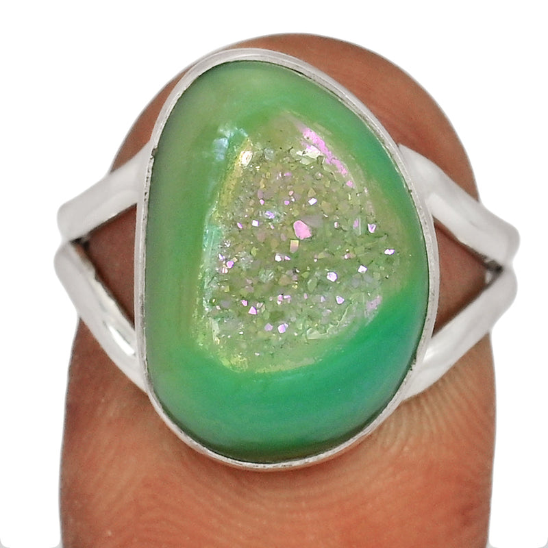 Green Aura Druzy Ring - GADR38