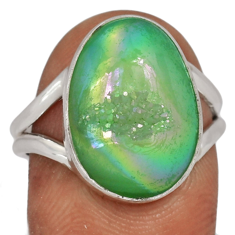 Green Aura Druzy Ring - GADR40