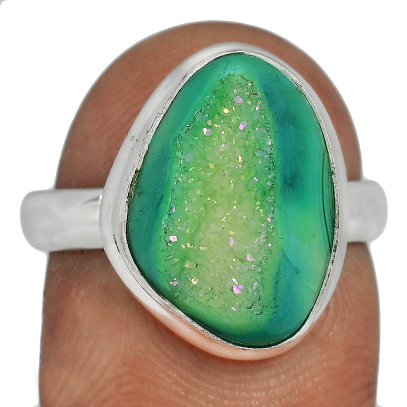 Green Aura Druzy Ring - GADR41