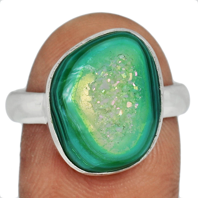 Green Aura Druzy Ring - GADR42