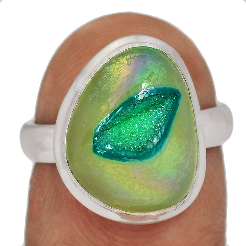 Green Aura Druzy Ring - GADR43