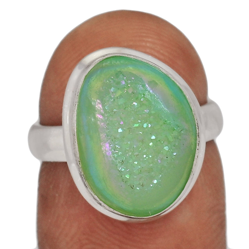 Green Aura Druzy Ring - GADR45