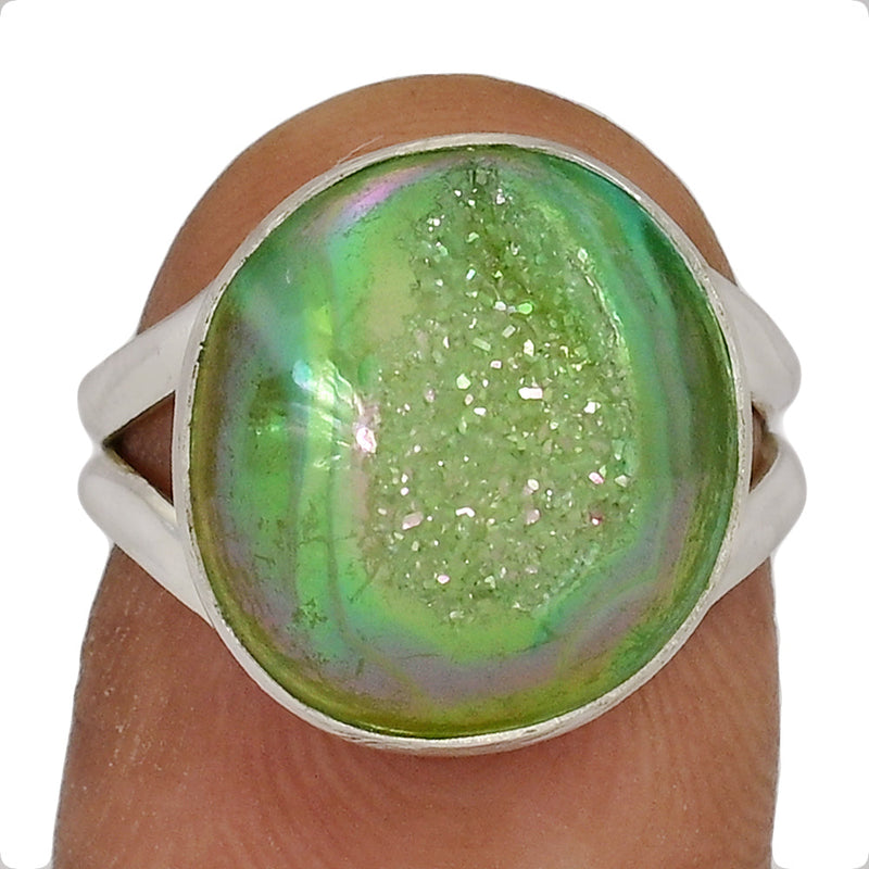 Green Aura Druzy Ring - GADR46