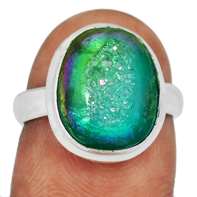 Green Aura Druzy Ring - GADR47