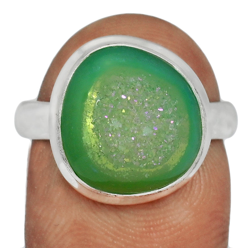 Green Aura Druzy Ring - GADR48